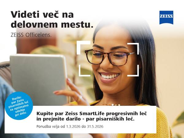 ZEISS Office Lens akcija – popoln vid pri delu in v vsakdanjem življenju