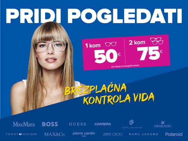 Vsi bodo (za)videli: Izkoristite neustavljivo ponudbo in kupite 2 dioptrijska okvirja za 75 € ali 1 za samo 50 €!